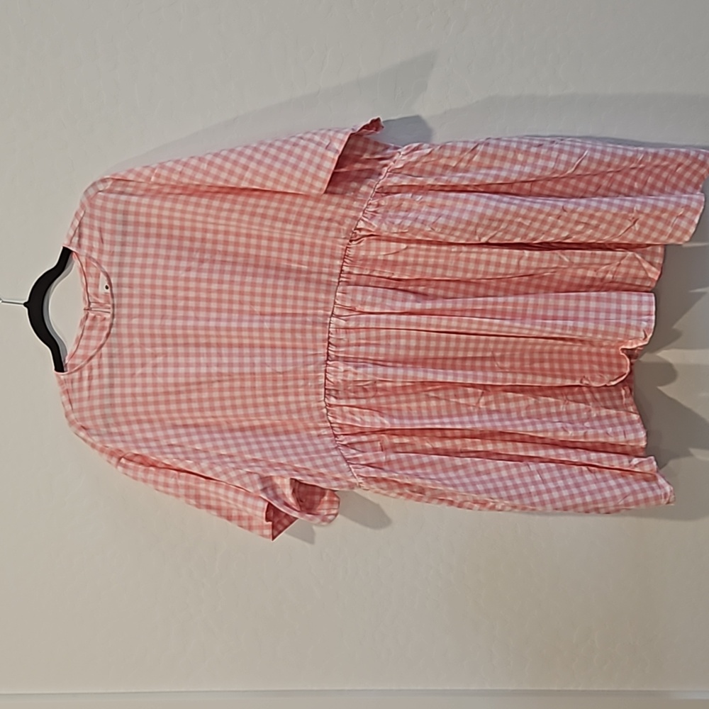 Women's pink gingham dress